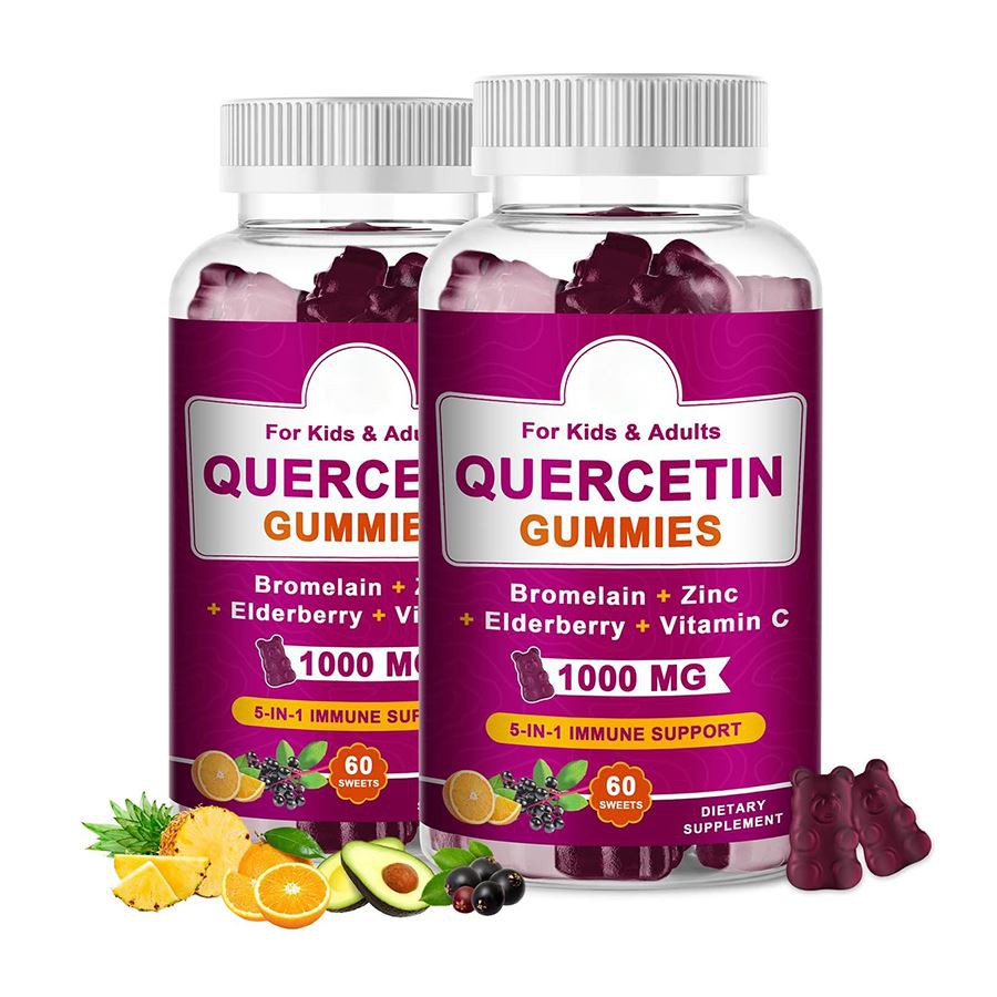 Quercetin Gummies 5 में 1 प्रतिरक्षा समर्थन बच्चों के वयस्कों के लिए chews